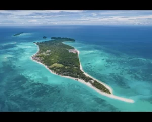 Aerial view of Mantanani Island