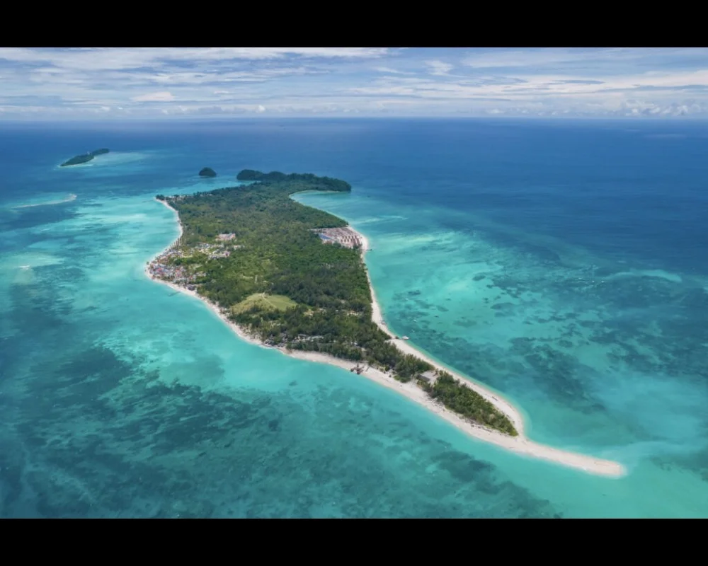 Aerial view of Mantanani Island