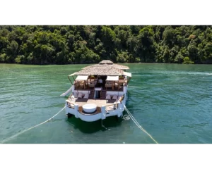 Floating clubhouse and water activities in Sabah